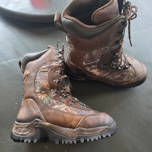 Cabelas Inferno Dry-Plus Insulated Hunting Boots Mens 10D Brown Camo Waterproof